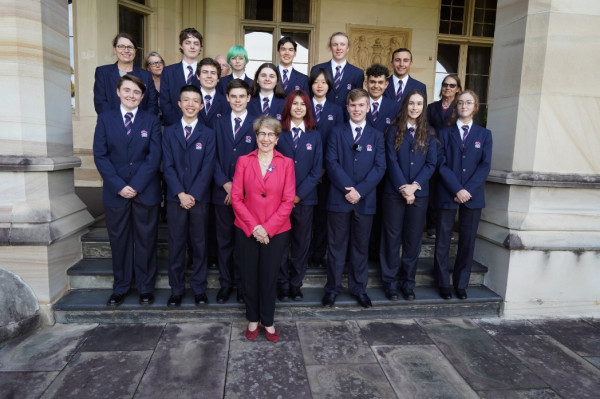 Scholars and teachers with Her Excellency the Honourable Margaret Beazley AC QC 