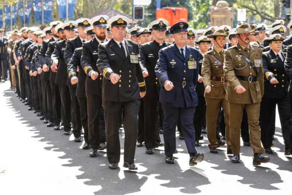 Anzac Day March in Sydney's CBD