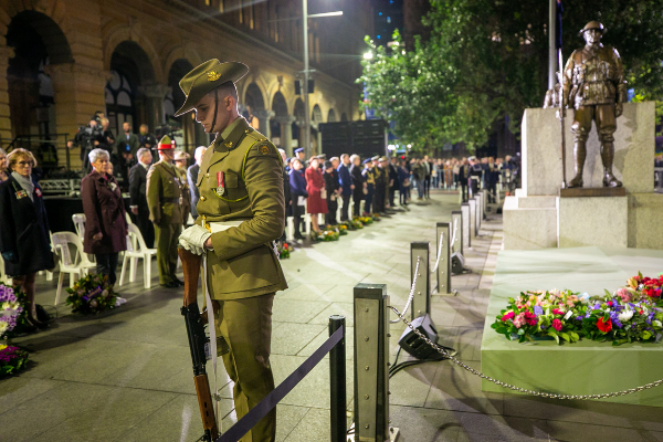 Anzac Day Dawn Service at the Cenotaph, Martin Place