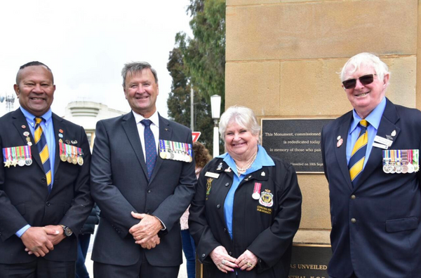 Corowa War Memorial Clock Fecial guest Michael Caughey OAM