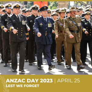 Anzac Day 2023 Social tile March