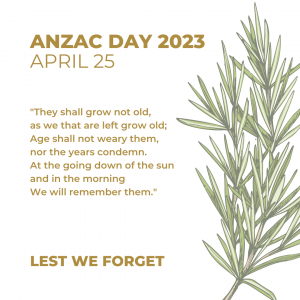 Anzac Day 2023 Social tile The Ode