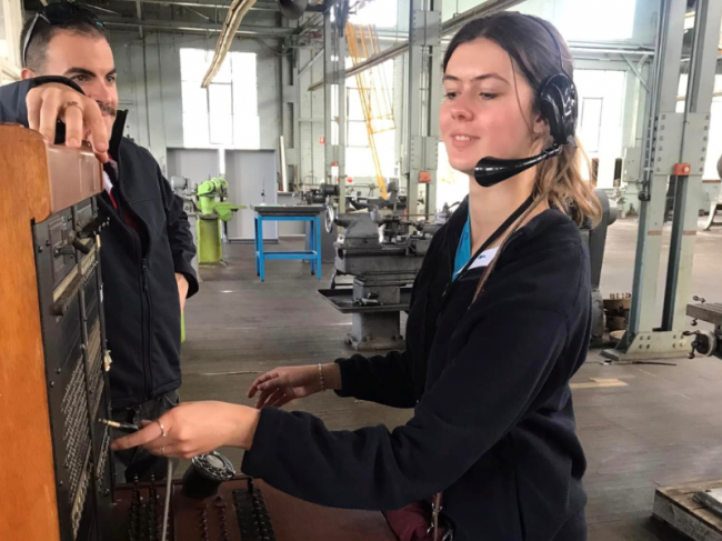 2022 scholar Karina at the Lithgow Small Arms Factory Museum. 