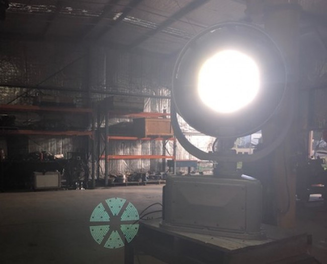 Restored beacon in the workshop.