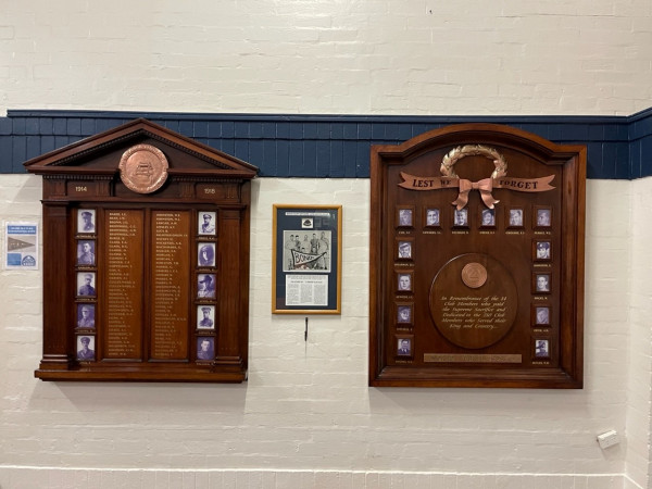 The Honour Rolls following restoration works.